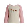 Dětská mikina FLOWERS cream and pink