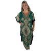 Šaty,kaftan dlouhý Ornament GREEN