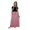 Casual skirt with buttons and pockets - dusty pink