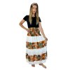 Skirts and dresses with decorative lace - orange with leaves