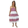 Skirts and dresses with decorative lace - pink with flowers