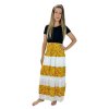 Skirts and dresses with decorative lace - yellow with flowers