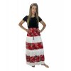 Skirts and dresses with decorative lace - red with leaves