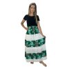 Skirts and dresses with decorative lace - green with leaves