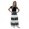 Skirts and dresses with decorative lace - black with leaves