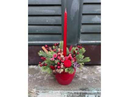 Červený svícen klasik