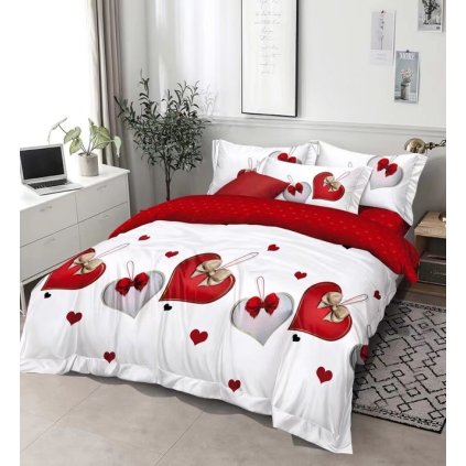 obliecky big heartlove whte 7 dielna sada 140x200cm 4207