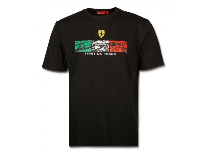 ferrari tricko comic stripe black full 1