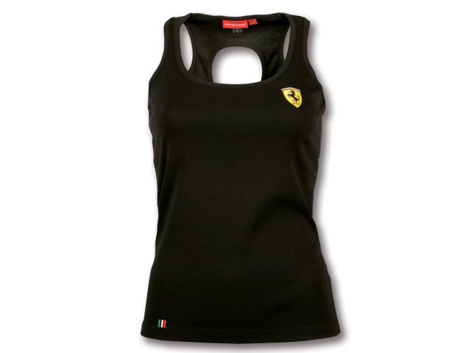 ferrari tricko damske scudetto hole black full 1