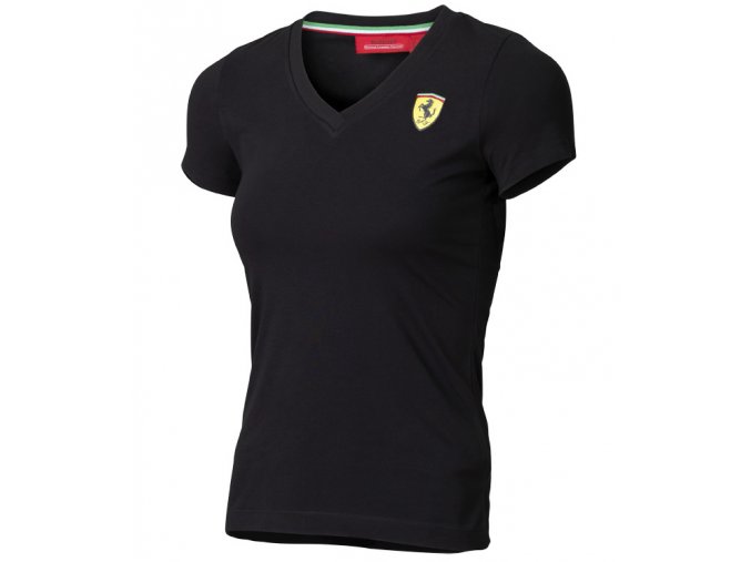 ferrari tricko damske v neck black full 1