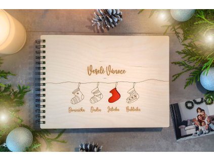 Dřevěné fotoalbum Vánoční (2)