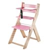 Rostoucí židle WOOD PARTNER LUCA LAK RŮŽOVÁ