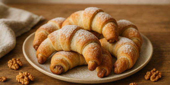 Nekynuté svatomartinské rohlíčky – recept s ořechovou náplní