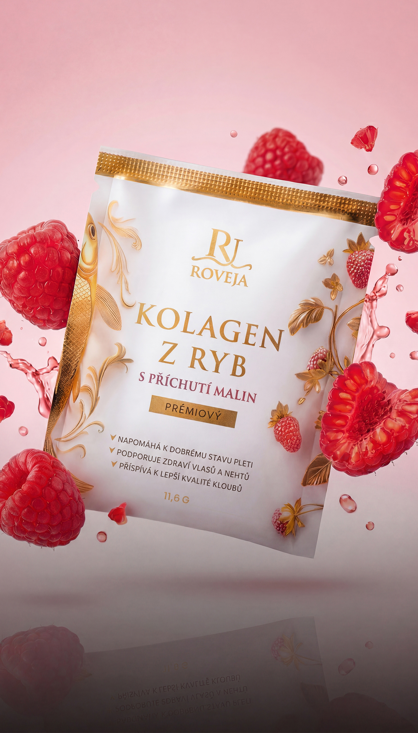 Kolagen sacek s maliny
