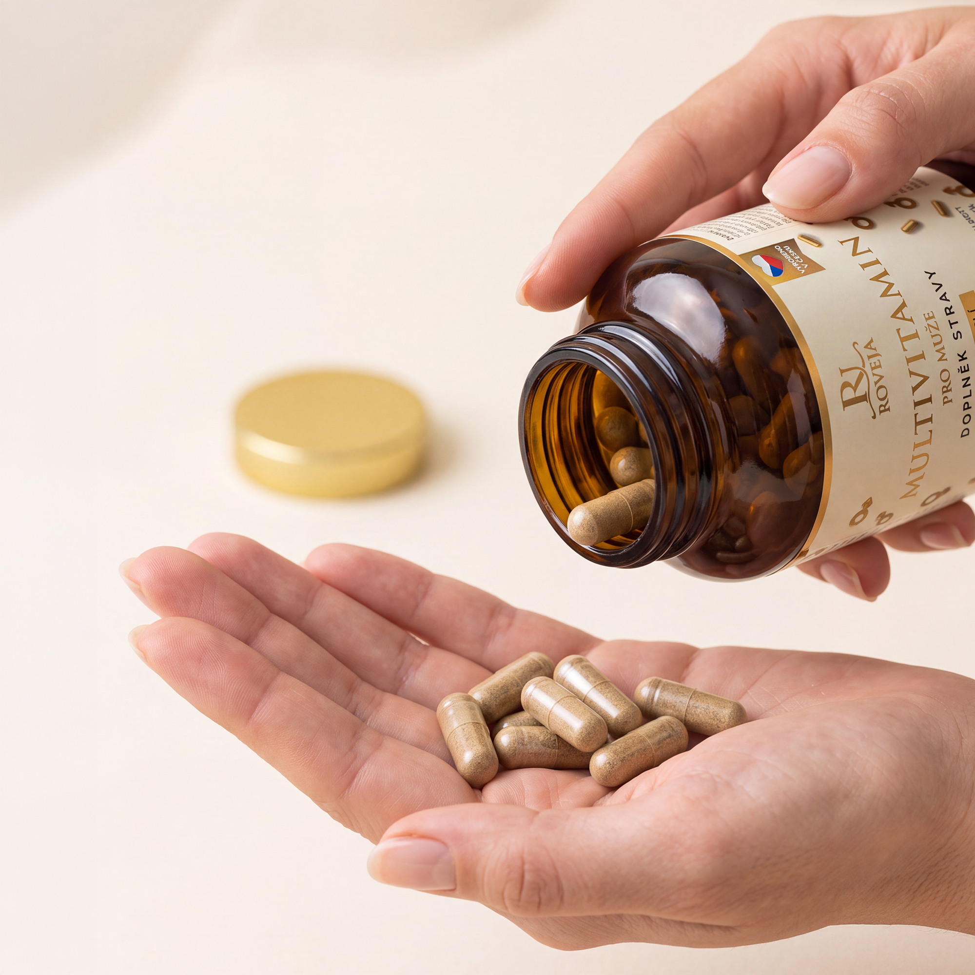 Multivitamin pro muže – dávkování 4 kapsle denně, 120 kapslí, složení