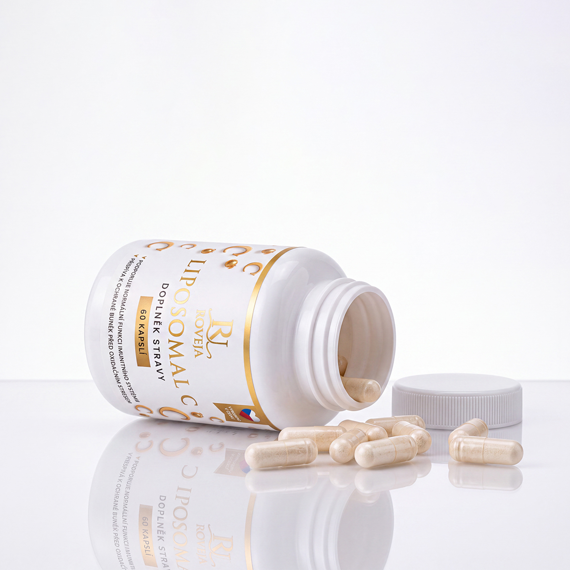 Roveja lipozomální vitamin C – 60 veganských kapslí, vyrobeno v Česku