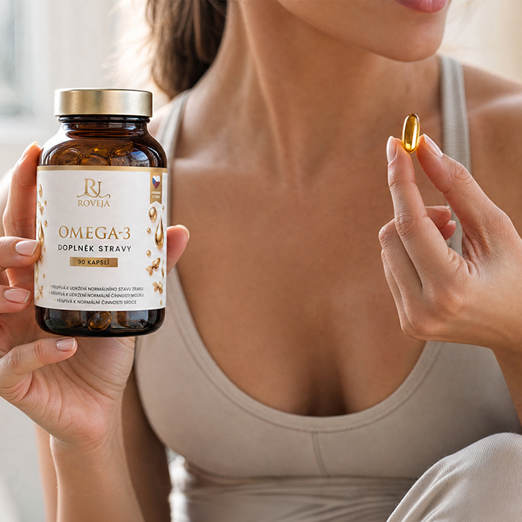 Proč zvolit Omega-3 od Roveja – vyrobeno v Česku, vysoký obsah EPA a DHA, bez lepku a laktózy