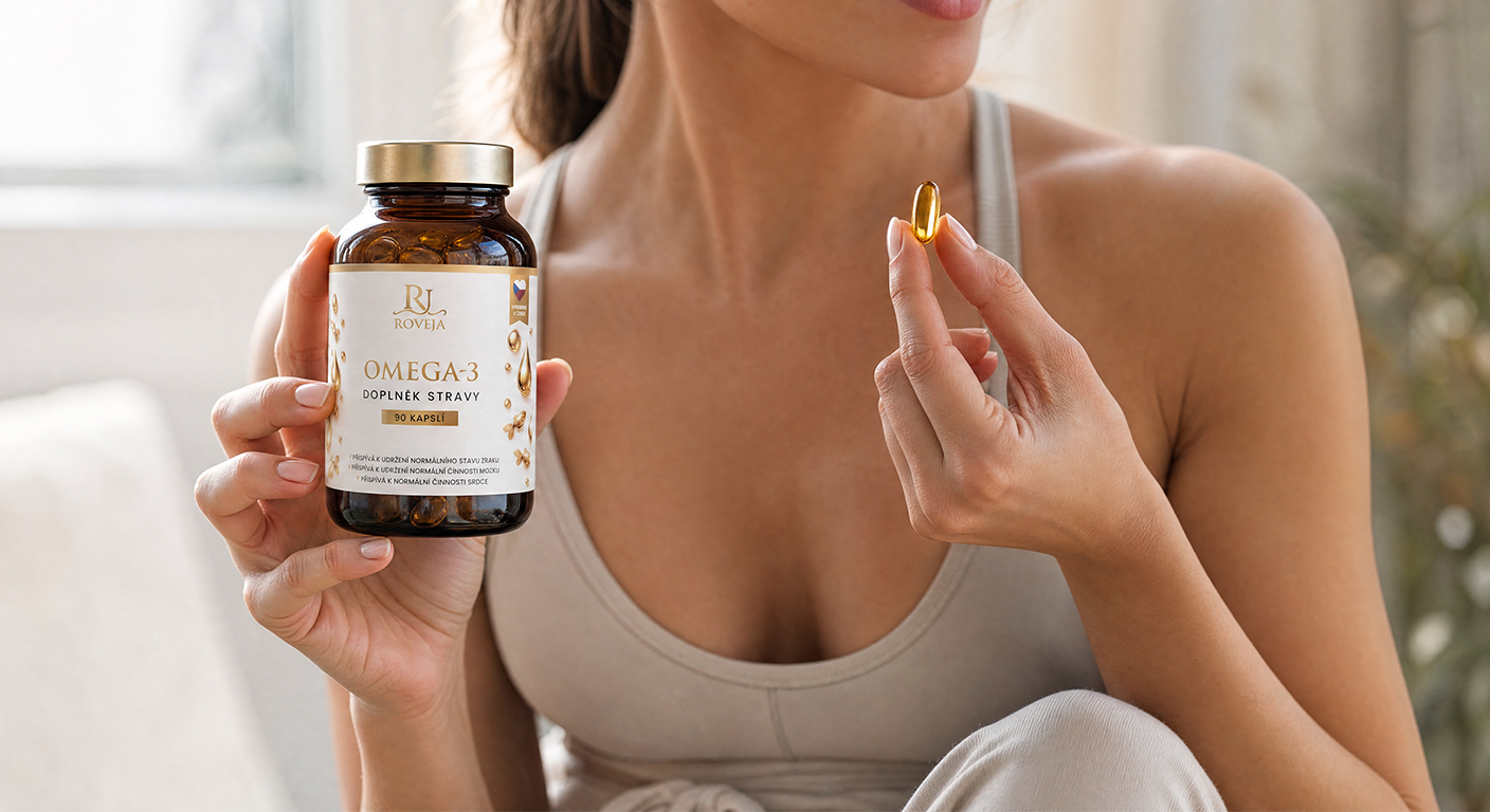 Proč zvolit Omega-3 od Roveja – vyrobeno v Česku, vysoký obsah EPA a DHA, bez lepku a laktózy