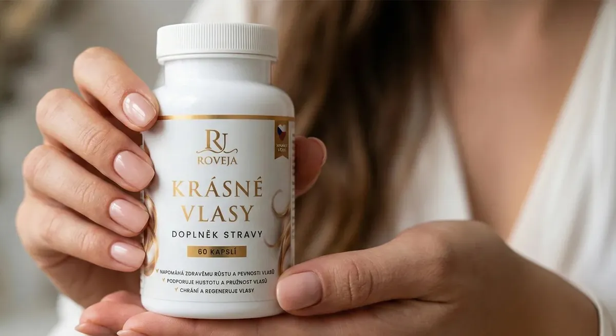 Krásné vlasy Roveja – doplněk stravy pro péči o vlasy, 60 kapslí