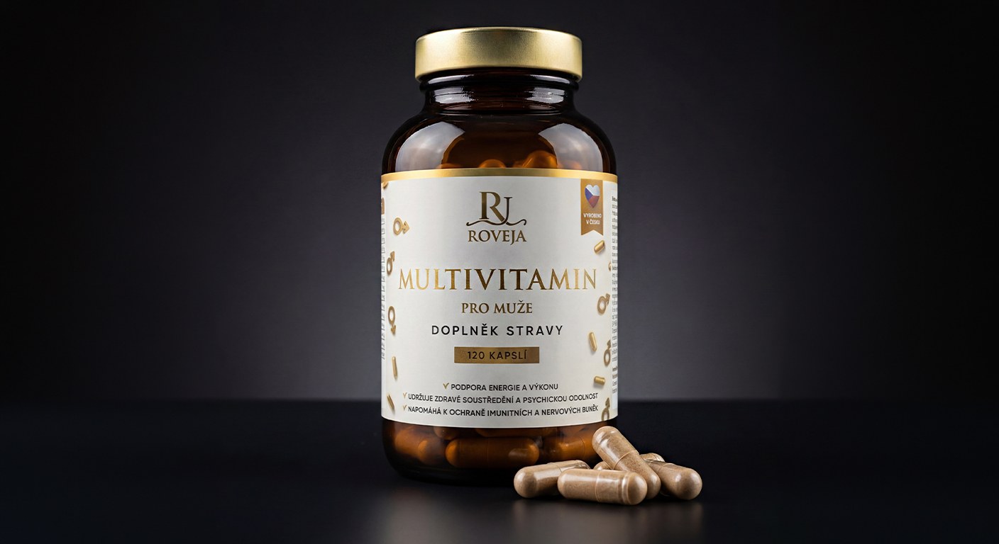 Roveja Multivitamin pro muže – 120 kapslí, doplněk stravy s 35 aktivními látkami