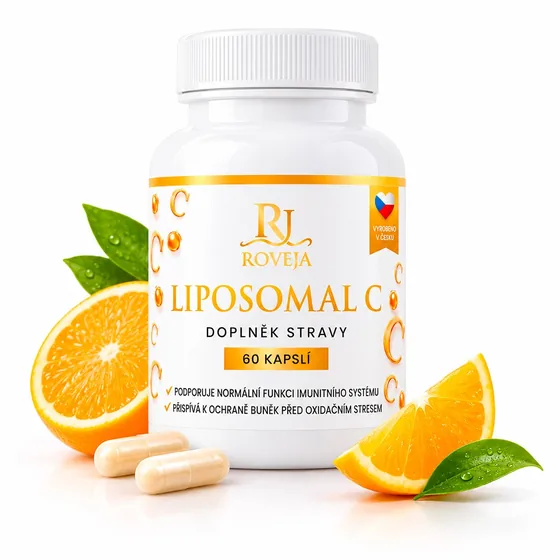 Liposomální vitamin C Roveja v kapslích s pomerančem, doplňky stravy pro imunitu