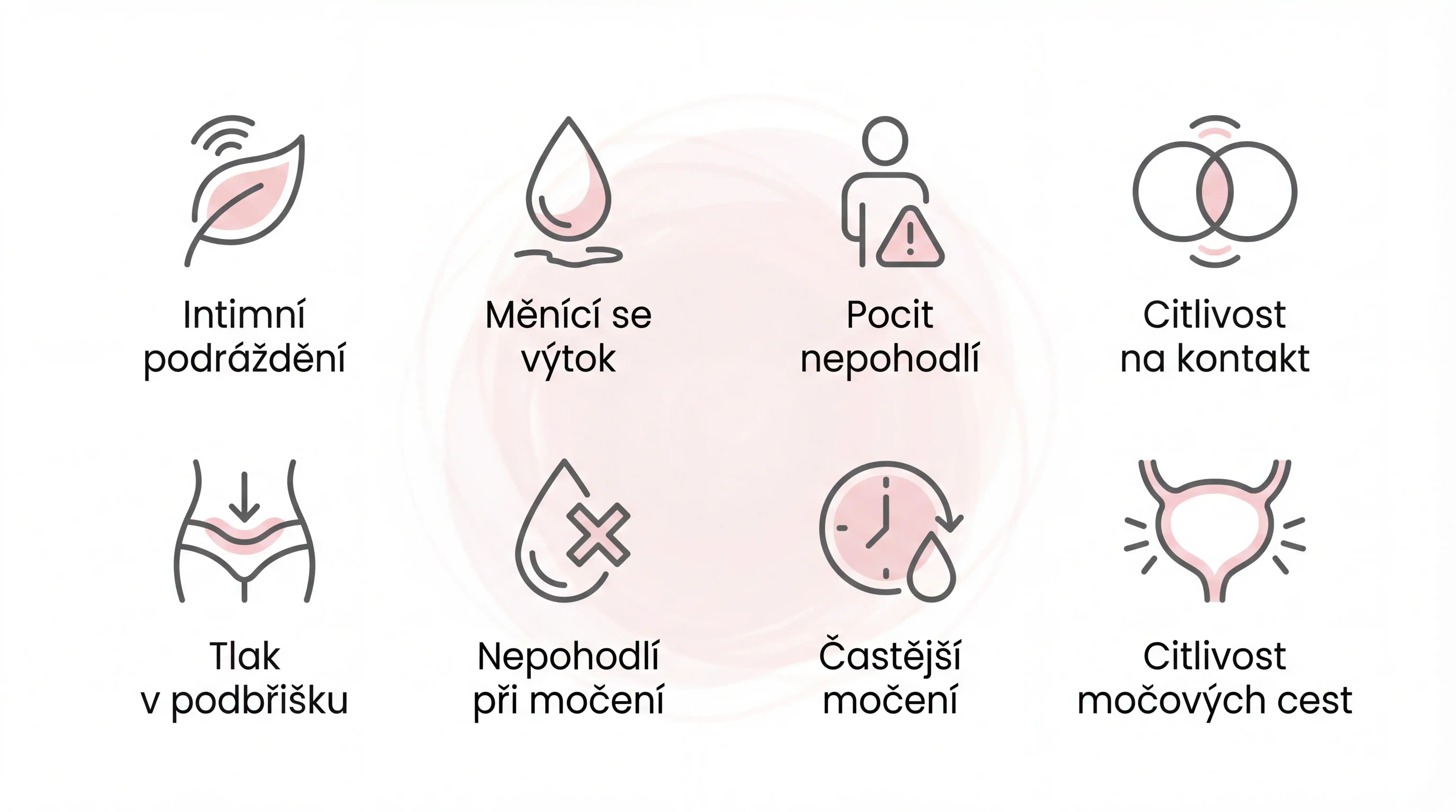 Příznaky nerovnováhy mikrobiomu u žen – intimní podráždění, časté močení a další signály
