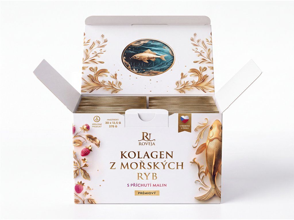 ROVEJA Prémiový mořský kolagen s příchutí maliny