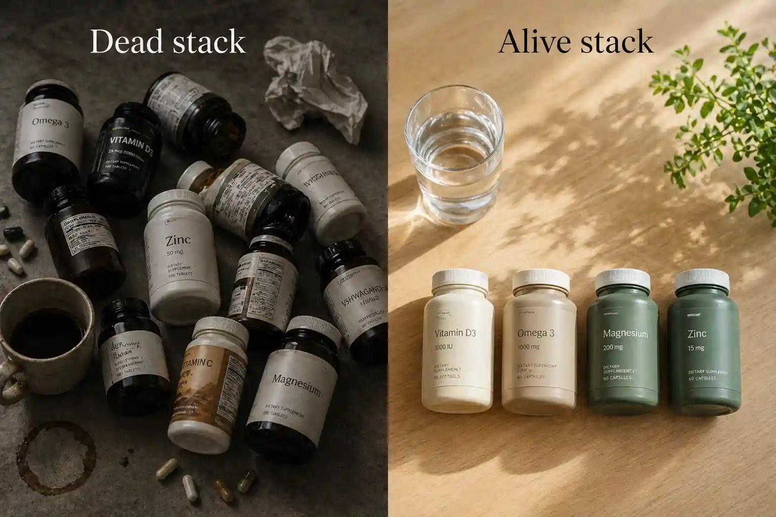 Dead stack vs Alive stack – chybná vs správná kombinace doplňků