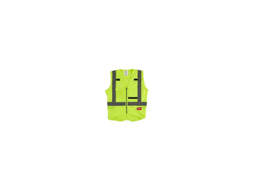 Milwaukee vesta s vysokou viditelností Premium High-Visibility Vest, žlutá, vel. L/XL