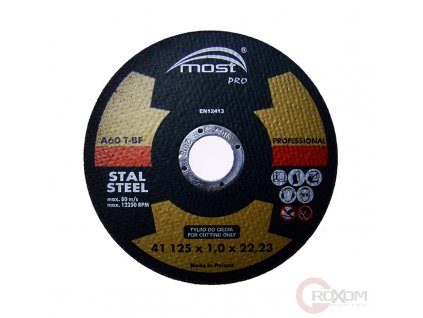 Řezný kotouč MOST 125x1,0 mm A60T-BF PROFESSIONAL