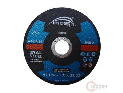 Řezný kotouč MOST 125x1,0 mm A46R-BF STANDARD