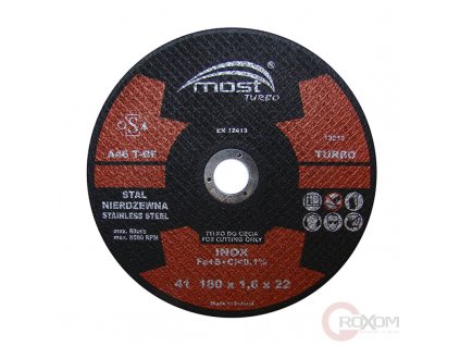 Řezný kotouč MOST 180x1,6 mm A46T-BF INOX