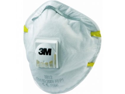 Filtrační polomaska 3M 8812, s výdechovým ventilkem, FFP1