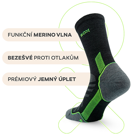 Hlavní benefity merino ponožek Treksy High