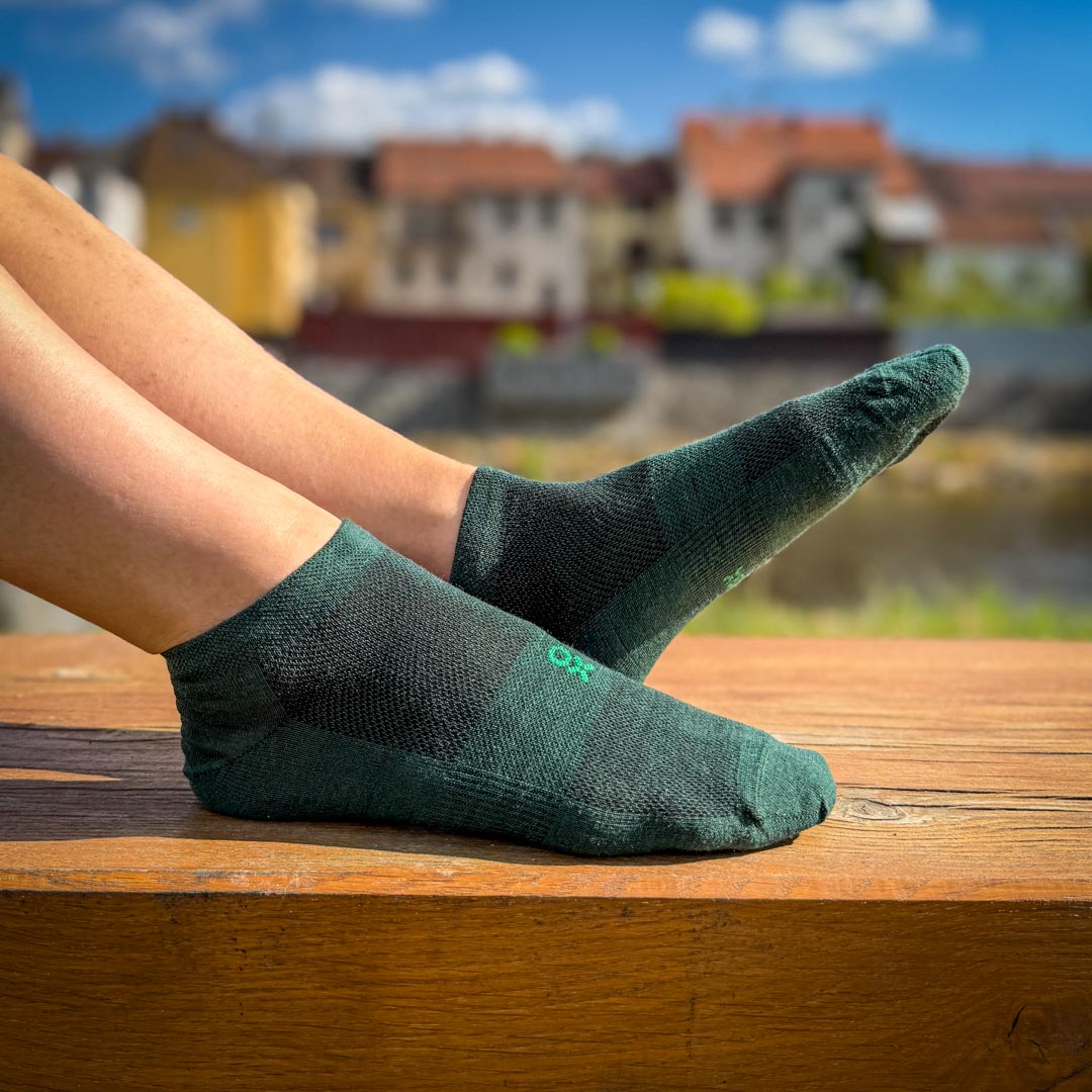 Letní tenké kotníkové merino ponožky Venty