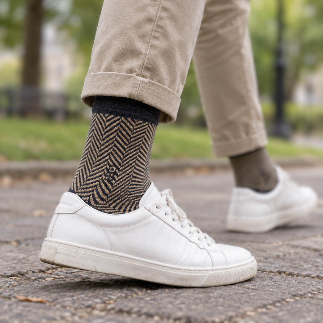 ROX Merino Wesly – společenské merino ponožky s elegantním vzorem