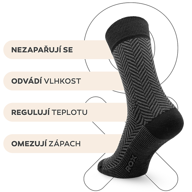 Hlavní benefity merino ponožek Wesly