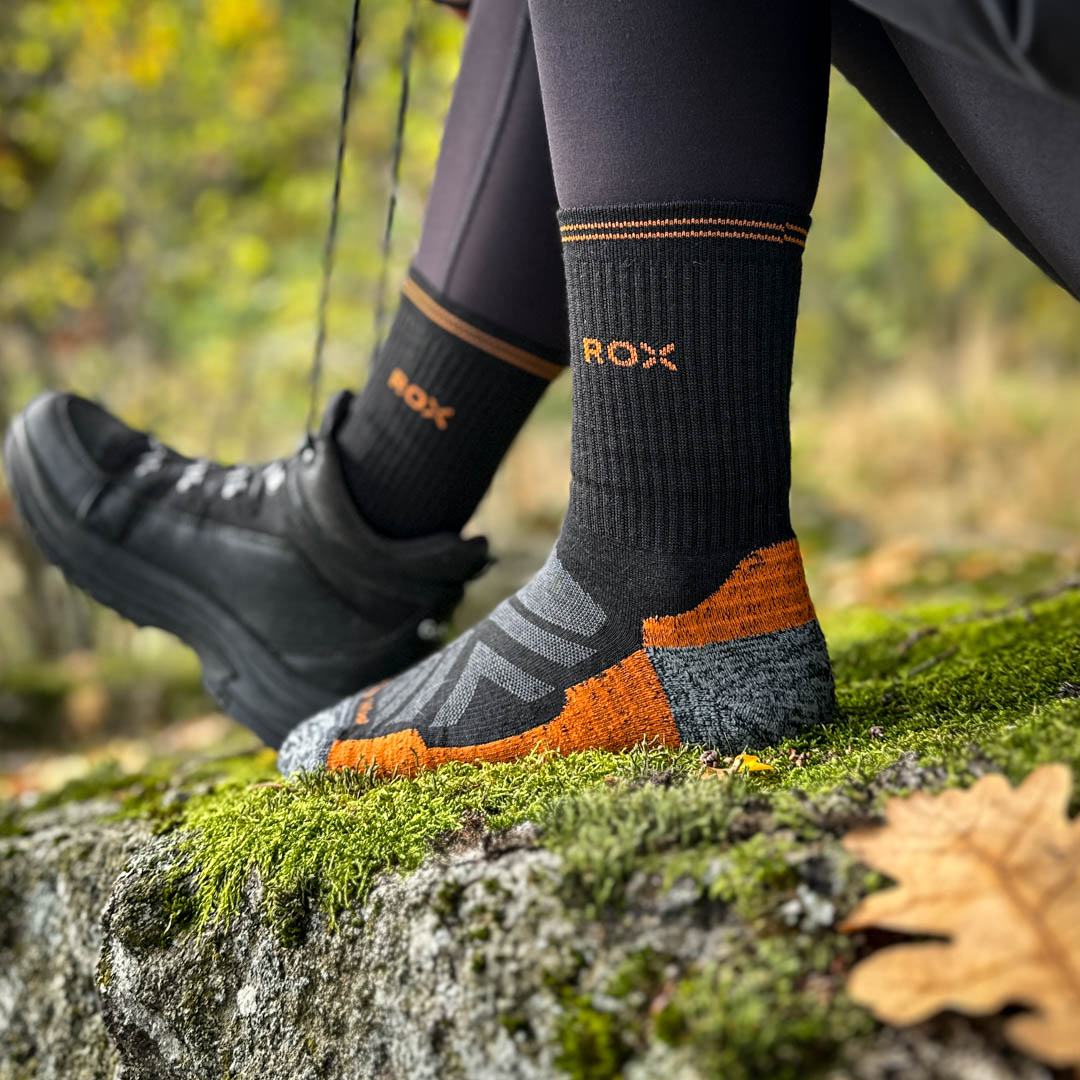 Bezešvé outdoorové merino ponožky Climby Neo High oranžová