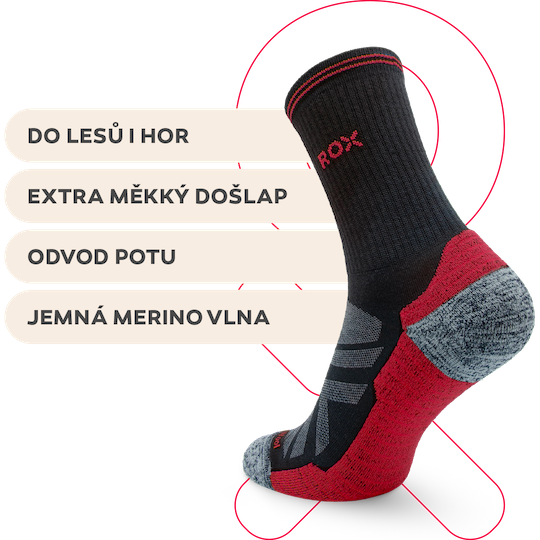 České ponožky z merino vlny