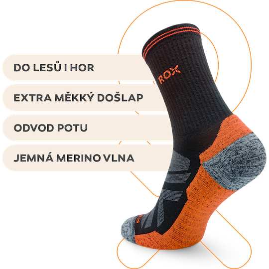 České ponožky z merino vlny