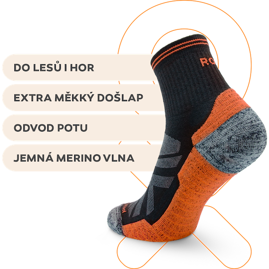 České ponožky z merino vlny