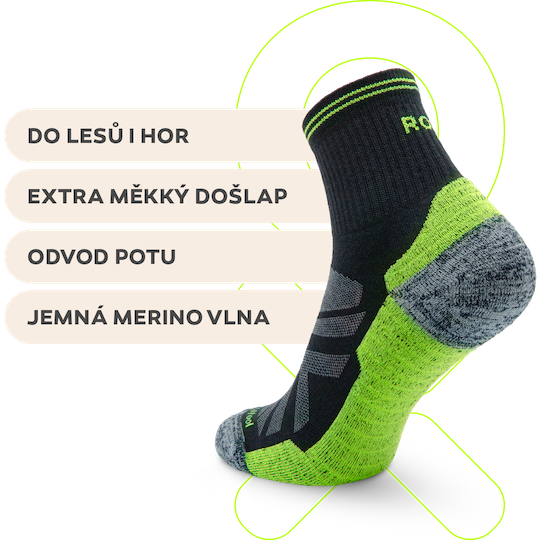 České ponožky z merino vlny