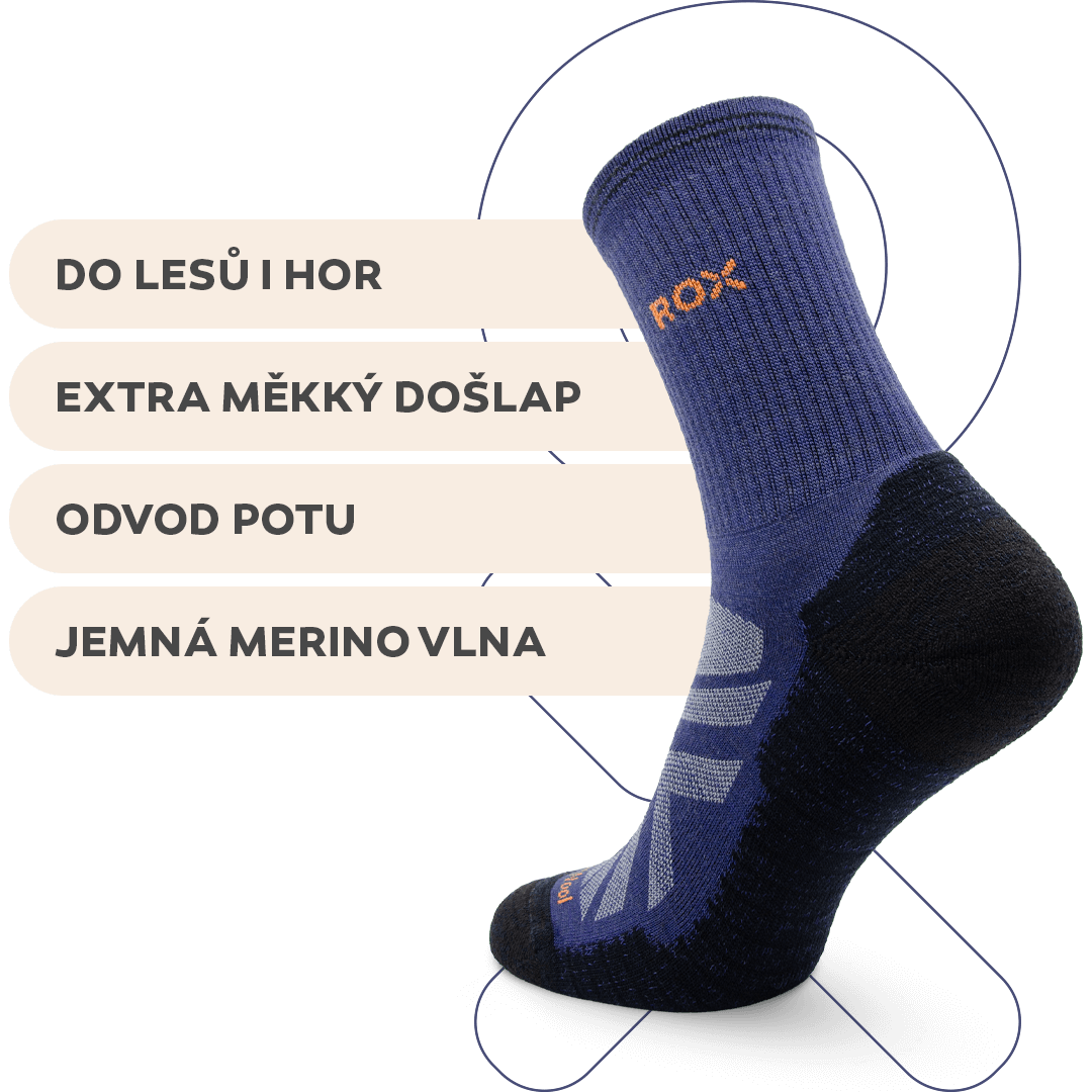 České ponožky z merino vlny