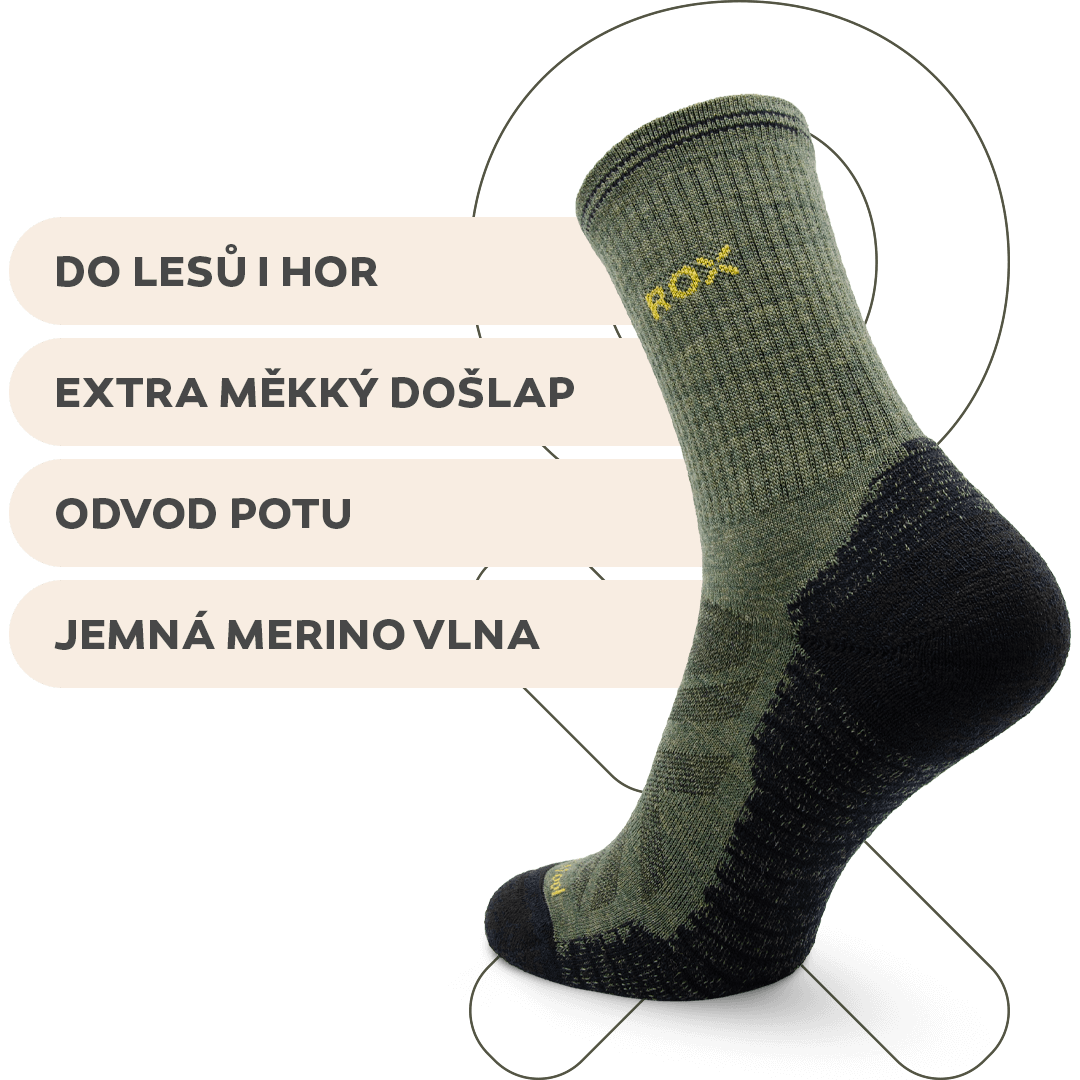 České ponožky z merino vlny
