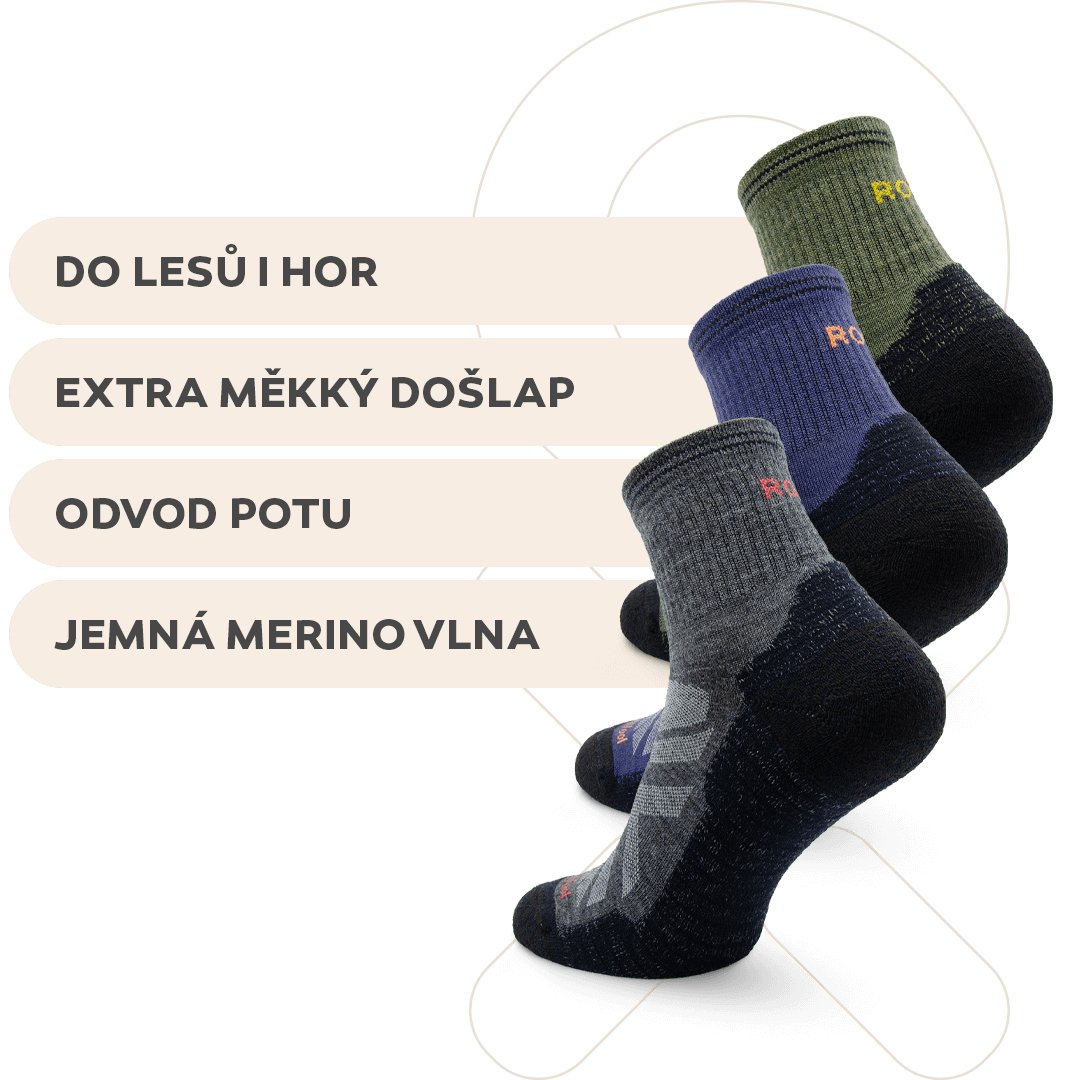 České ponožky z merino vlny