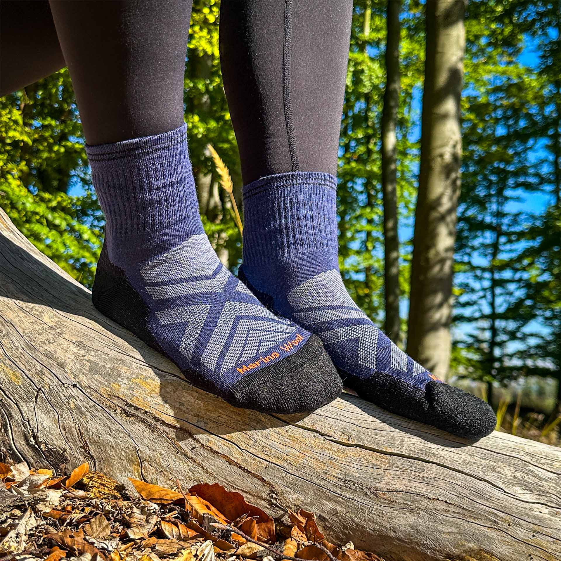 Bezešvé outdoorové merino ponožky