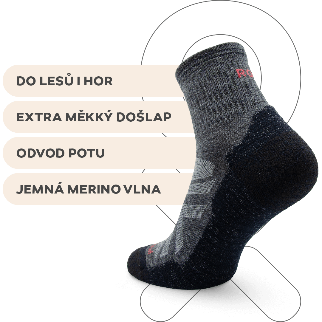 České ponožky z merino vlny