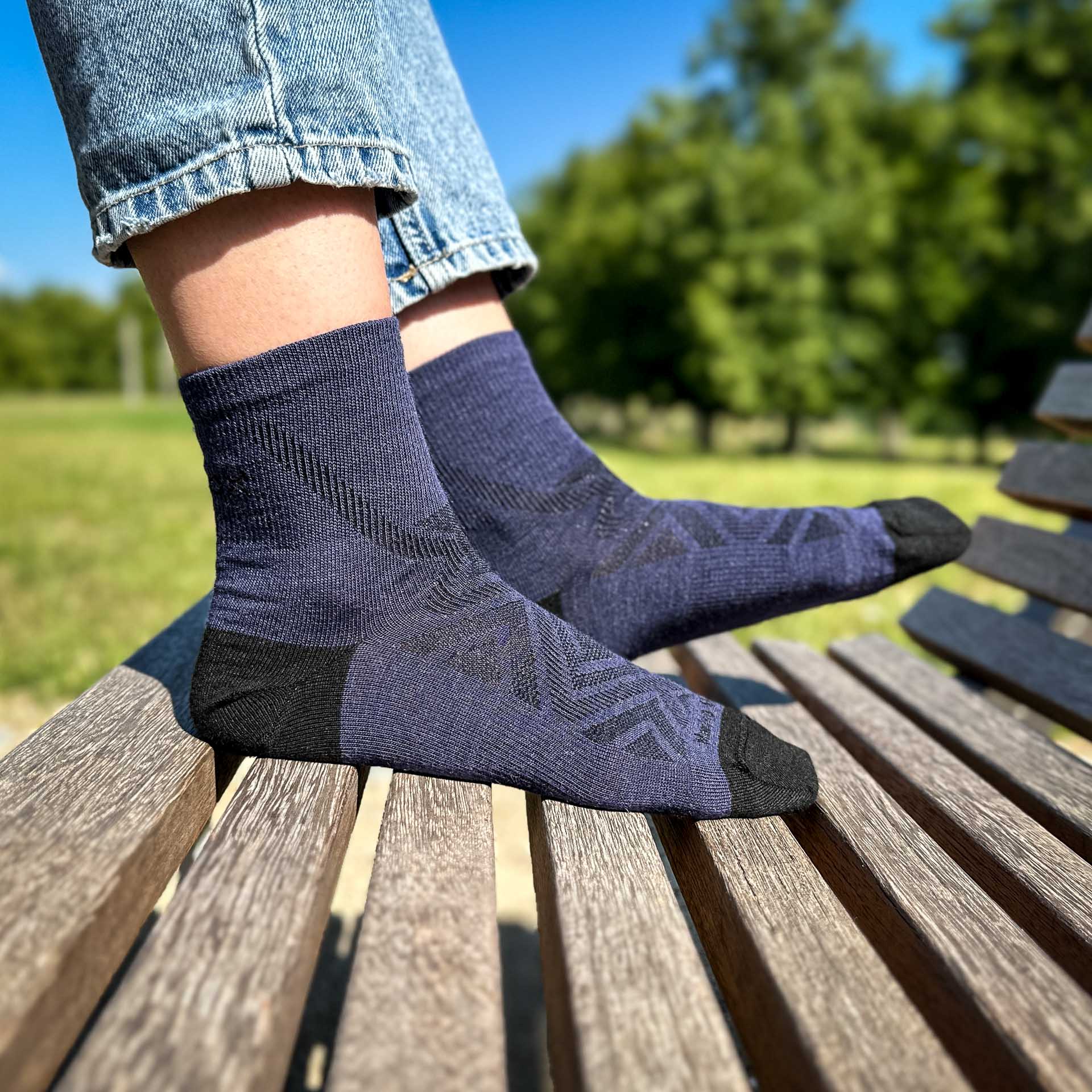 Bezešvé ponožky z merino vlny Fuzzy Mid