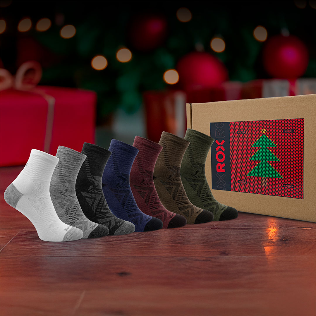 Dárkové vánoční balení vlněných ponožek Fuzzy Mid