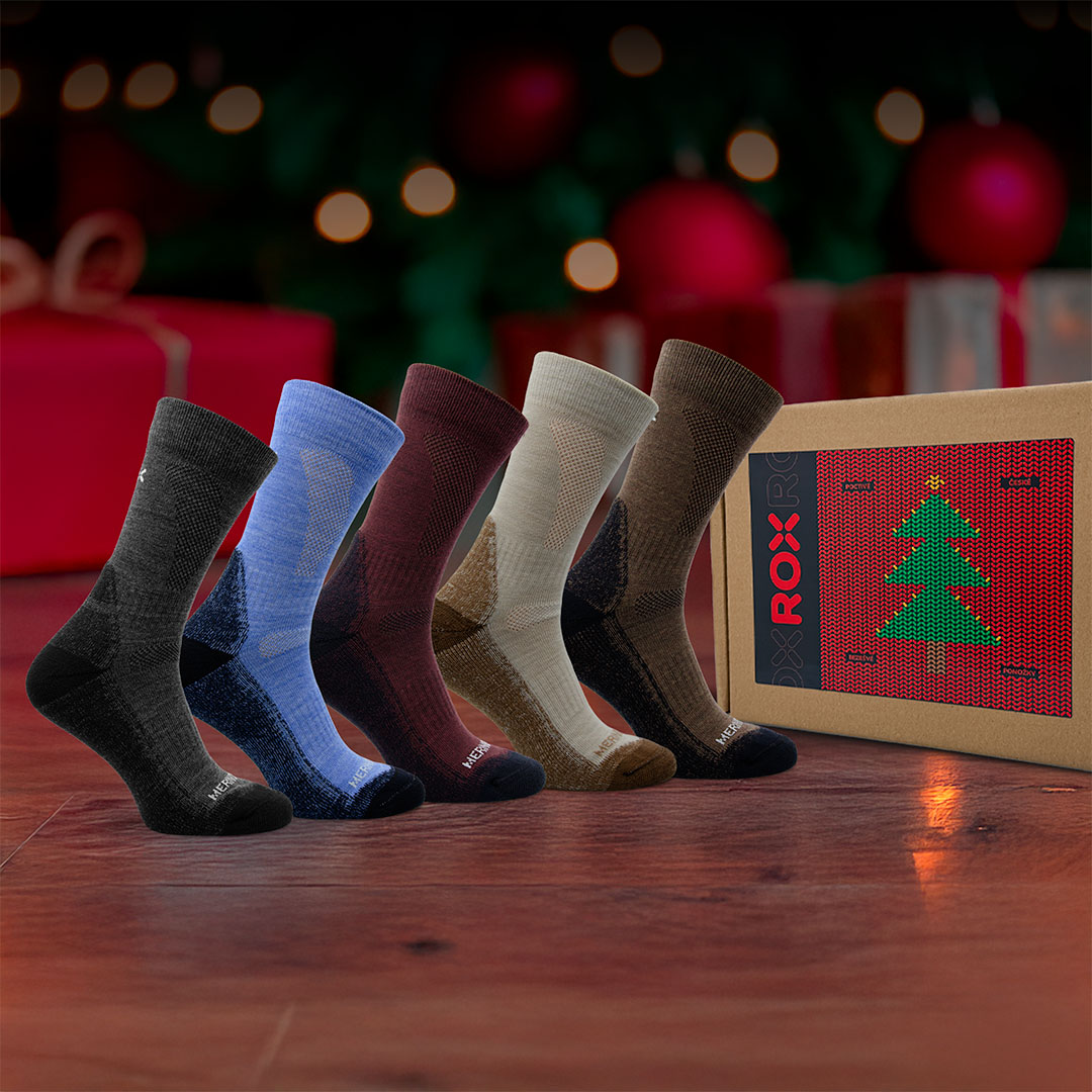 Dárkové vánoční balení vlněných ponožek Rocky